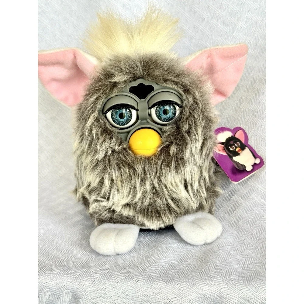 1998 Furby Owl Twins Tiger Electronics Model 70-800 • Tags • As-Is Tested
